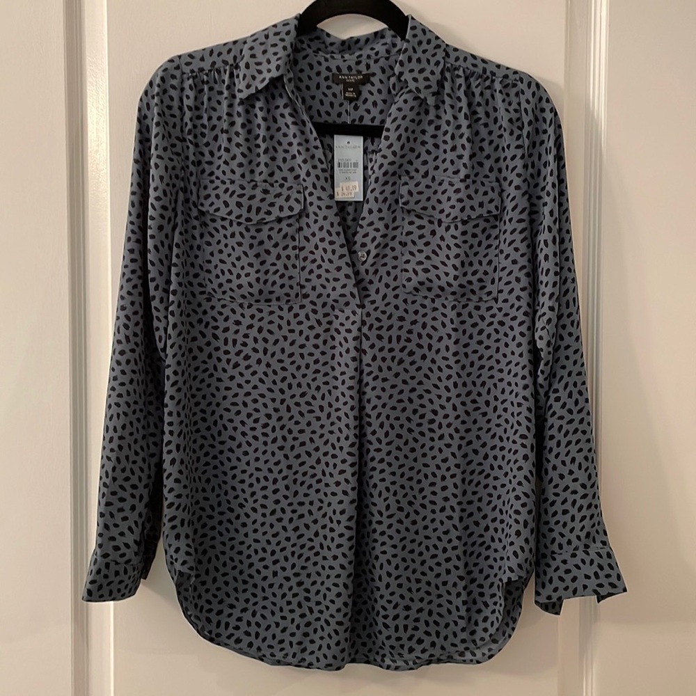 Ann Taylor pocket blouse
